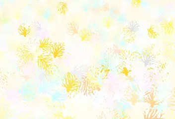Tuinposter Licht Multicolor vector abstracte patroon met bladeren. © smaria2015