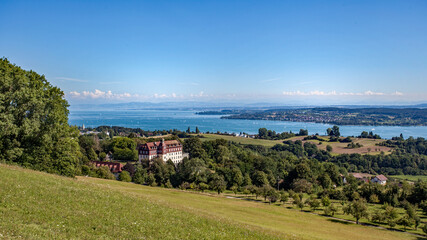 view of the lake of constance from Hödingen near Überlingen Germany 