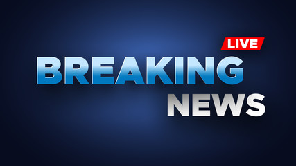 Template for breaking news background. Vector illustration.