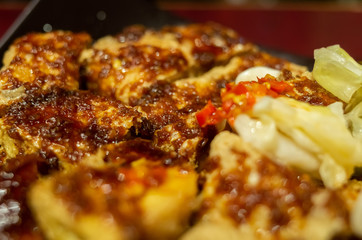 Taiwanese snack of stinky tofu