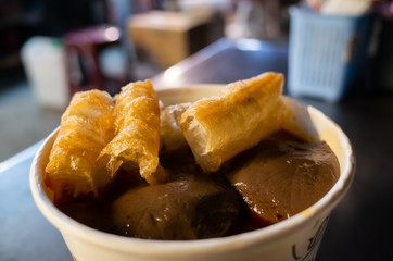 spicy pork blood hot pot