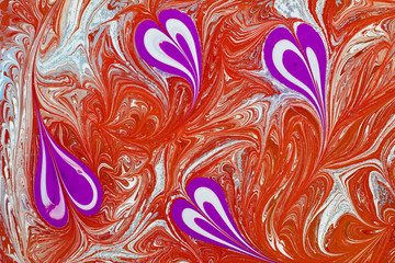 Ebru style background with different patterns in high quality