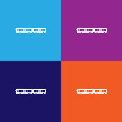 bus with a trailer icon. Element of car type icon. Premium quality graphic design icon. Signs and symbols collection icon for websites, web design, mobile app