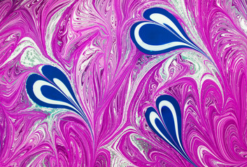 Ebru style background with different patterns in high quality