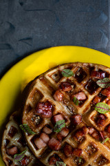 Waffles con tocino gourmet