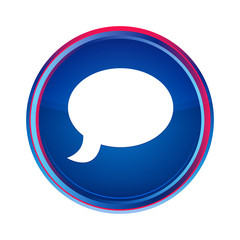 Chat icon silky blue round button aqua design illustration