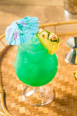 Boozy Refreshing Blue Hawaii Cocktail