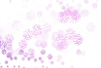Light Purple, Pink vector background with spots, lines.