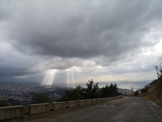 Sunbean over Jounieh bay