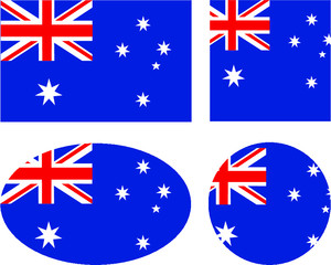 australia flag icon set