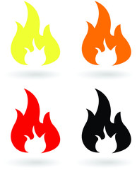 set of fire icons