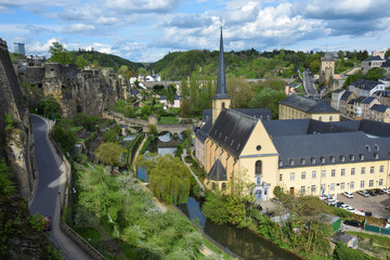 Lower city with a temple, bridges, and road