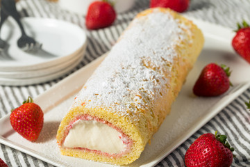 Homemade Frozen Artic Roll Cake