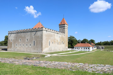 Fototapeta premium Kuressaare Castle on the island of Saaremaa in Estonia on a sunny day