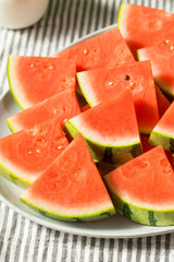 Raw Organic Green and Pink Watermelon