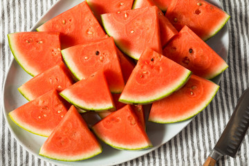 Raw Organic Green and Pink Watermelon