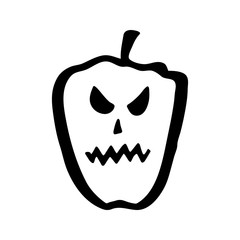 Vector halloween pumpkin clipart. Funny, cute illustration for seasonal design, textile, decoration kids playroom or greeting card. Hand drawn prints and doodle.