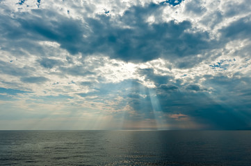 Ionian seascape with sunny beams
