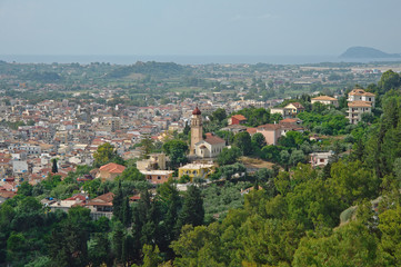 Fototapeta na wymiar Panorama of Zakynthos city, Zakynthos island, Greece