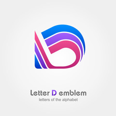 Obraz premium Letter D logo icon design template elements, Vector illustration Eps 10