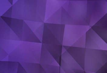 Obraz premium Light Purple vector gradient triangles texture.