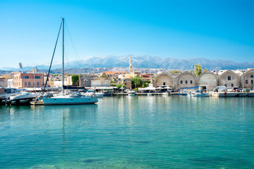 Fototapeta na wymiar Chania Hafen auf Kreta