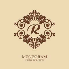 Monogram design elements, Calligraphic graceful template, Typographic sign, Elegant line art logo, Vector illustration Eps 10