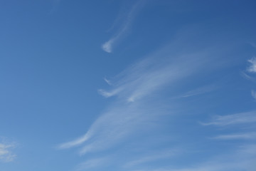 Blue sky and clouds.