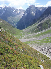 Österreich, Tirol, Ötztaler Alpen: Pitztal oberhalb Plangeroß