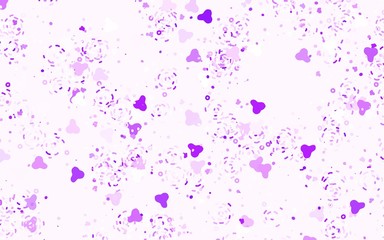 Naklejka premium Light Purple vector pattern with random forms.