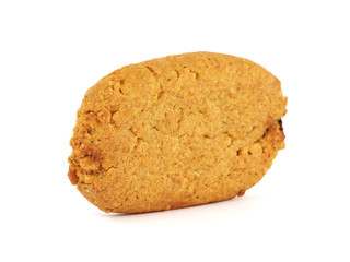 Soft baked cookie isolated on white
