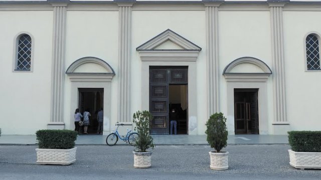 Shot in Shkod&euml;r in Albania, Kisha Katolike Fran&ccedil;eskane church, people
