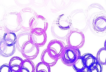 Light Purple, Pink vector template with circles.