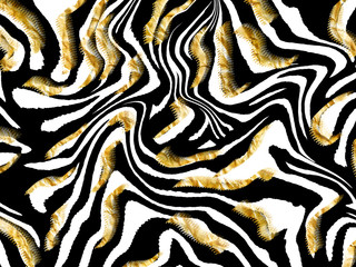 zebra pattern with geometric print