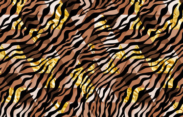 zebra pattern with geometric print