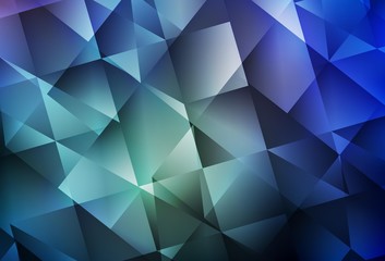 Fototapeta premium Light BLUE vector polygonal pattern.