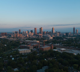 Fototapeta na wymiar Downtown Atlanta, Aerial View From the South East, 2020