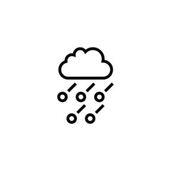 Sleet icon  in black line style icon, style isolated on white background