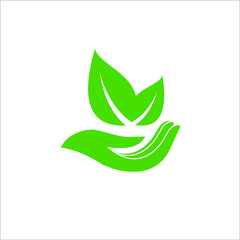 Fototapeta na wymiar Green ecology icon set. Save green vector collection. 