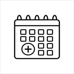 Calendar Icon set. Calendar on the wall. Vector illustration.