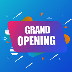 Grand opening background with flat design