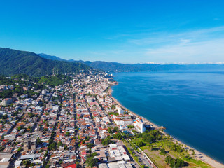 Fototapeta premium Downtown Puerto Vallarta in the Morning