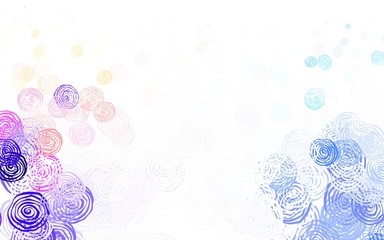 Light Blue, Yellow vector abstract background with roses.