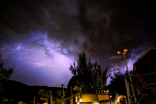 Thunderstorm over Abertillery South wales on August 2020