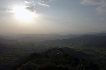 Obraz premium Sunset in the mountains of Lalibela, Ethiopia.