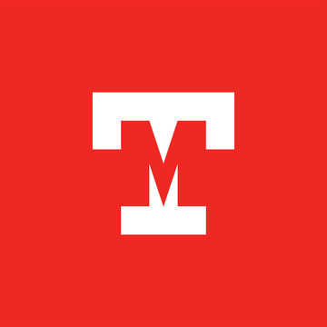 Initial letter logo TM, MT, logo template
