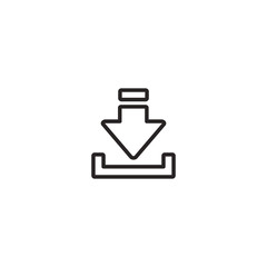 down line outline icon logo