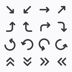  Flat arrow vector logo collection