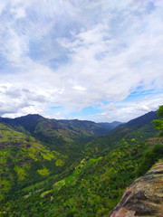 mountain landscape with clouds