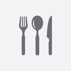 Fork ,spoon and knife set symbol